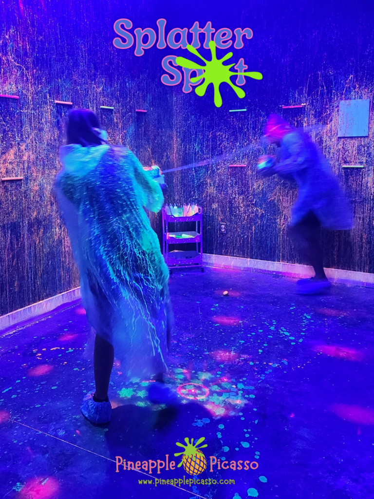 Splattering paint in the Splatter Spot