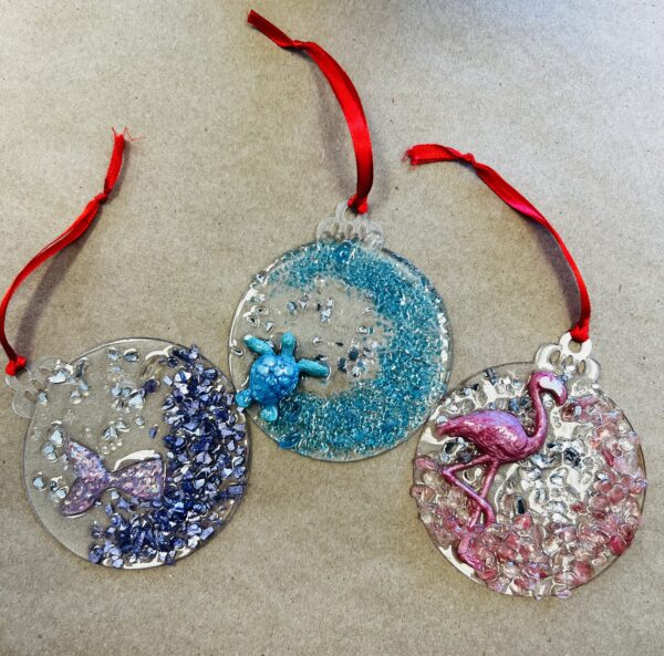 Class: UV Resin Ornaments (3) with Stacey