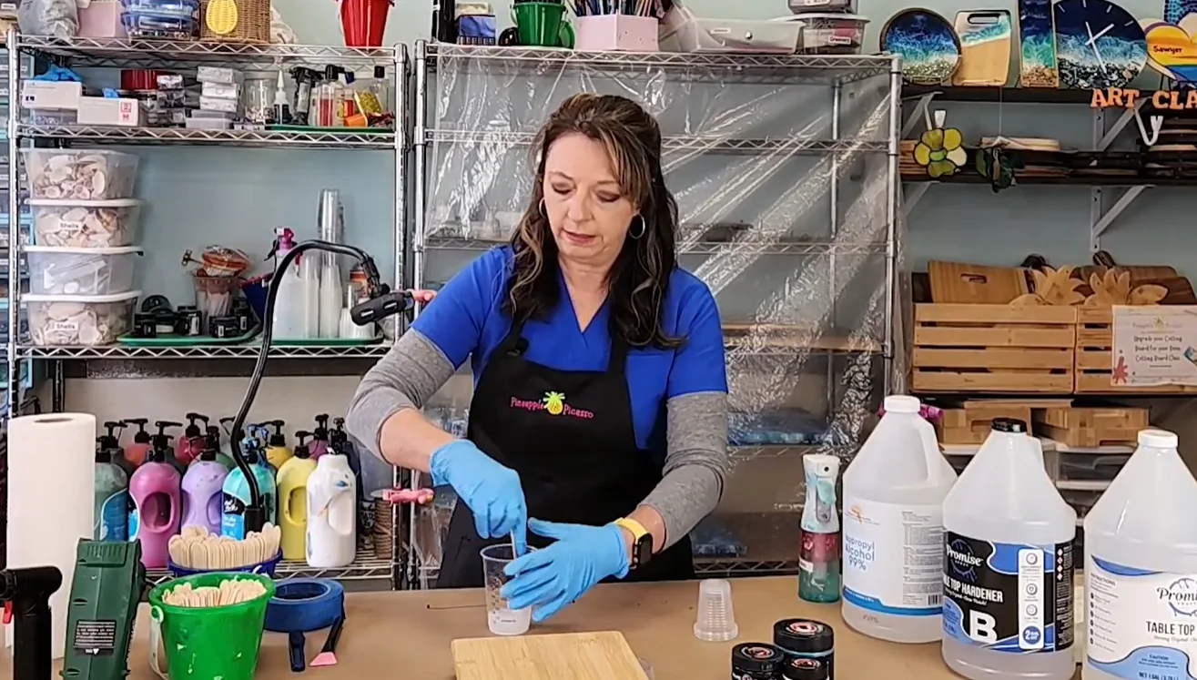 Resin Wave on Board Video Tutorial - Pineapple Picasso - Image 2